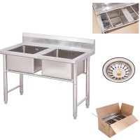 Low Price Kitchen Sink Manufacturer Commercial Stainless Steel Double Bowl Kuwait Stainless Steel Sink